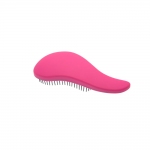 Щетка массажная DEWAL BEAUTY, для легкого расчесывания волос, мини с ручкой  цвет розово-черный