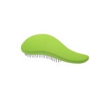 Щетка массажная DEWAL BEAUTY, для легкого расчесывания волос, мини с ручкой  цвет зелено-черный