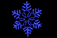 Снежинка 86 см, Синий дюралайт flash-w, соединяется, IP65