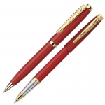 Набор: ручка шариковая + роллер Pierre Cardin PEN and PEN. Цвет - красный.