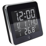 Часы с будильником, календарем и термометром  "NEO"; 11х2,5х11 см; пластик; тампопечать