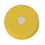Рулетка "Кнопка" (1,5 м); желтый; D=5 см; H=1,2 см; пластик; тампопечать