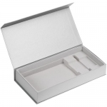 Коробка Planning с ложементом под набор с планингом, ежедневником и ручкой, серебристая, 35,5х17,8х5,8 см