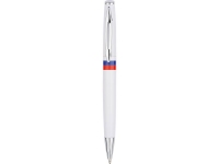 Ручка пластиковая шариковая «Отчизна», белый/синий/красный, пластик/металл