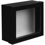 Коробка Teaser с окном, черная, 25,6х22,6х10,3 см; внутренние размеры: 25х21,8х10 см