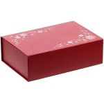 Коробка Frosto, S, красная, 27х18,5х8,5 см; внутренние размеры: 26,5х18х8 см