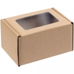 Коробка с окошком Knick Knack, крафт, 11,3х7,3х6 см; внутренние размеры: 10х7х5,8 см