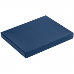 Коробка Overlap под ежедневник, аккумулятор и ручку, синяя, 27,8х23,7х3,4 см