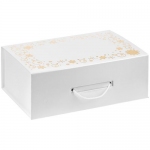 Коробка New Year Case, белая, 33,2х21,7х12,8 см; внутренние размеры: 32х21х12 см