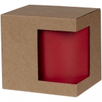 Коробка для кружки с окном Cupcase, крафт, 11,2х9,3х10,6 см, внутренние размеры: 11х9х10,5