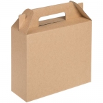 Коробка In Case M, крафт, 26,3х27х9,2 см, внутренние размеры 26х21х9 см