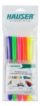 Набор: Гелевая ручка Hauser Creator Neon, чернила неоновых цветов - 5шт, пакет
