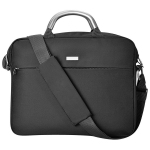 Конференц-сумка "Prestige" c шильдом, черный, 35x5,5x27,5 см, микрофибра