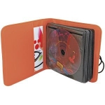 CD-холдер "UNION" для 24 дисков, оранжевый, 15,5х15х2 см, полиэстер, шелкография, лазерн. гравировка