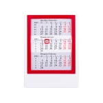 Календарь настольный на 2 года, белый с красным, 12,5х16 см, пластик