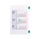 Календарь настольный на 2 года, белый с зеленым, 18х11 см, пластик
