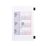 Календарь настольный на 2 года, белый с черным, 18х11 см, пластик