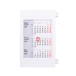 Календарь настольный на 2 года, белый, 18х11 см, пластик