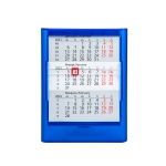 Календарь настольный на 2 года, прозрачно-синий, 12,5х16 см, пластик, тампопечать, шелкография