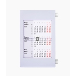 Календарь настольный на 2 года, серый с белым , 18х11 см, пластик