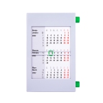 Календарь настольный на 2 года, серый с зеленым, 18х11 см, пластик
