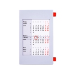 Календарь настольный на 2 года, серый с красным, 18х11 см, пластик
