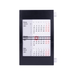 Календарь настольный на 2 года, черный с белым, 18х11 см, пластик