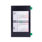 Календарь настольный на 2 года, черный с зеленым, 18х11 см, пластик