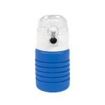 Бутылка для воды складная с карабином SPRING, синяя, 550/250 мл, силикон
