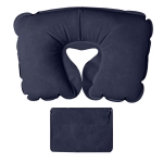 Подушка надувная дорожная в футляре, синий, 43,5х27,5 см, твил