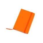 Блокнот для записей,оранжевый, 9,5х14,5х1,6 см., искусственная кожа