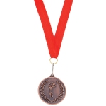 Медаль наградная на ленте "Бронза", 48 см., D=5см., текстиль, металл