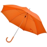 Зонт-трость с пластиковой ручкой, механический, оранжевый, D=103 см, 100% полиэстер, шелкография