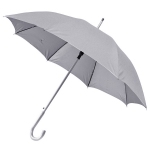 Зонт-трость с пластиковой ручкой "под алюминий" "Silver", полуавтомат, серый, D=103 см,