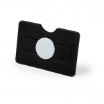 Картхолдер - держатель для телефона TISSON, чёрный, 8,8*5,6*0,5см, силикон, пластик