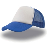 Бейсболка "RAPPER", 5 клиньев, пластиковая застежка, синий с белым, 100% п/э, плотность 80 г/м2