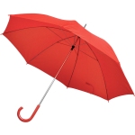 Зонт-трость с пластиковой ручкой, механический, красный, D=103 см, 100% полиэстер, шелкография