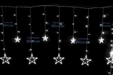 Бахрома-Звезда "s" 138 LED Белый, 2,5х0,95х0,55 м, пр-прозр, контрол-рычажковый, стыкуется