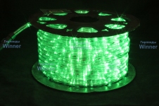 Дюралайт 3 жилы LED 50м, Зеленый, 10,5 мм, 24 л/м, кратность резки 2 м, IP65