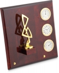 Плакетка ""Скрипичный ключ" часы, термометр, гигрометр" S03GBR