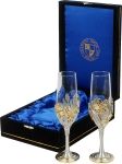 Набор бокалов для шампанского в подарочной коробке CL-110GP