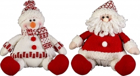 Мягкая игрушка "Дед Мороз", "Снеговик" HM-006R