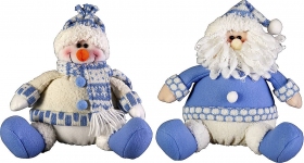 Мягкая игрушка "Дед Мороз", "Снеговик" HM-006B