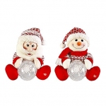 Электромех. игрушка "Дед Мороз, Снеговик со снежным шаром" HM-007R
