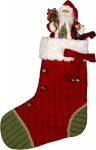 Носок для подарков "(h=60 см) с Дедом морозом (h=30 см)" GL-SOCK-3-DM