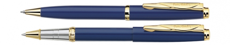 Набор: ручка шариковая + роллер Pierre Cardin PEN and PEN. Цвет - синий.