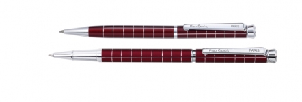 Набор  Pierre Cardin PEN&PEN: ручка шариковая + роллер. Цвет - т.красный. Упаковка Е.