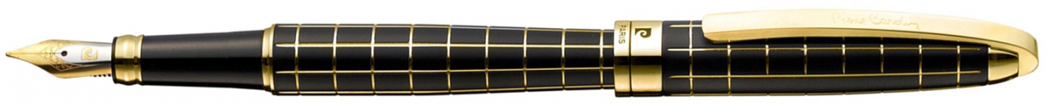 Перьевая ручка Pierre Cardin PROGRESS, цвет - черный и золотистый. Перо - сталь. Упаковка B.