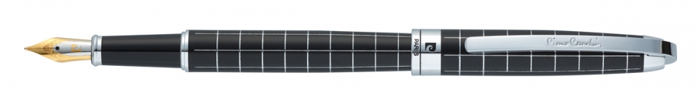Ручка перьевая Pierre Cardin PROGRESS, цвет - черный и серебристый. Упаковка B.