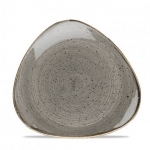 Тарелка мелкая треугольная 22.9 см без борта stonecast цвет peppercorn grey SPGSTR9 1